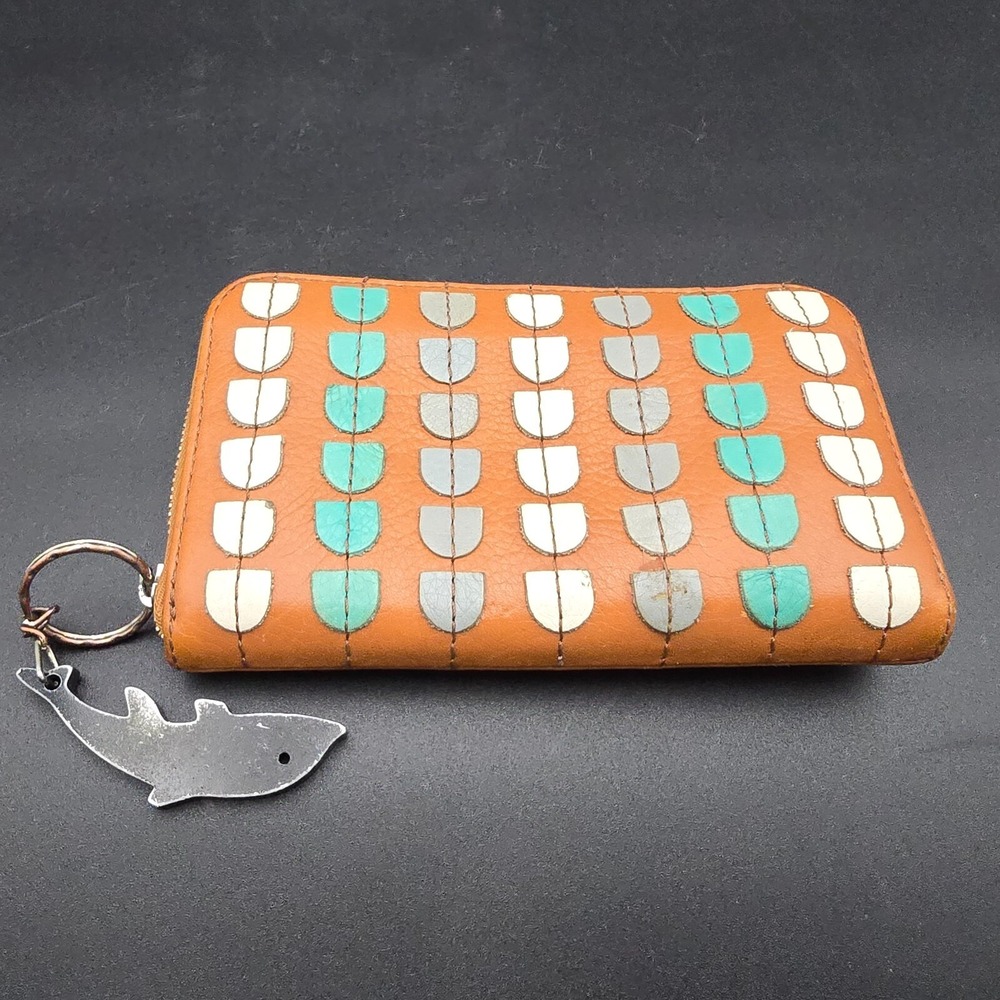 Fossil Wallet Sydney Patchwork Brown Leather with Mismatch bottle opener